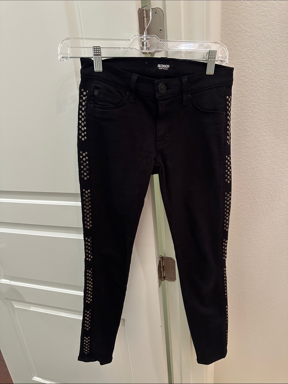 Hudson Jeans Black Studded Skinny Jeans
